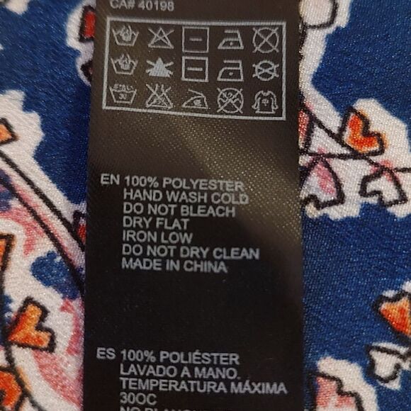 Forever 21 Blue Orange Paisley Print Tank Small - Picture 6 of 6